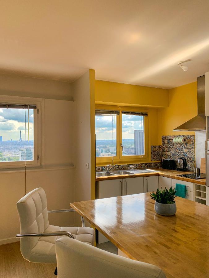 Vue Panoramique Sur Paris : Sublime Appartement Au Centre De Κουρμπεβουά Εξωτερικό φωτογραφία